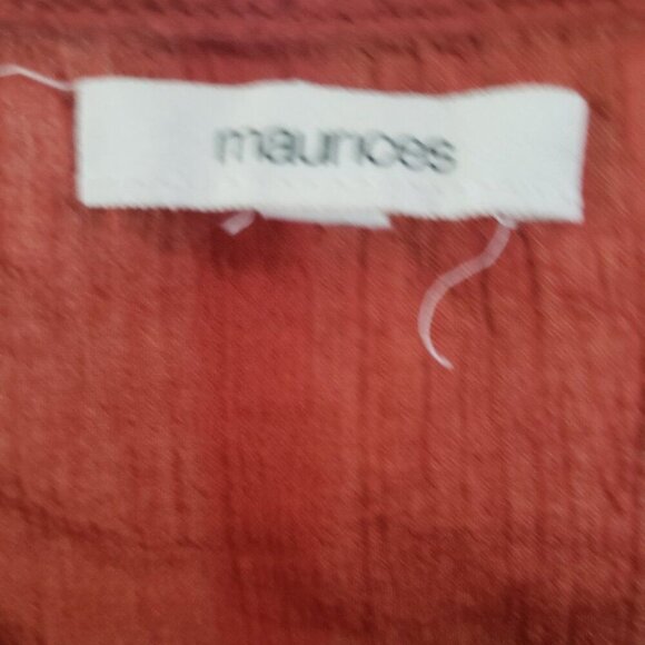 Maurices Burnt Orange Sleeveless Boho Top - Picture 3 of 3